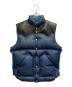 RockyMountainFeatherBed（ロッキーマウンテンフェザーベッド）の古着「RIP STOP NYLON DOWN VEST」｜ネイビー×ブラック