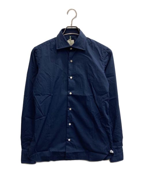 BORRELLI（ボレッリ）BORRELLI (ボレッリ) ホリゾンタルカラーカジュアルシャツ ネイビー サイズ:38 未使用品の古着・服飾アイテム