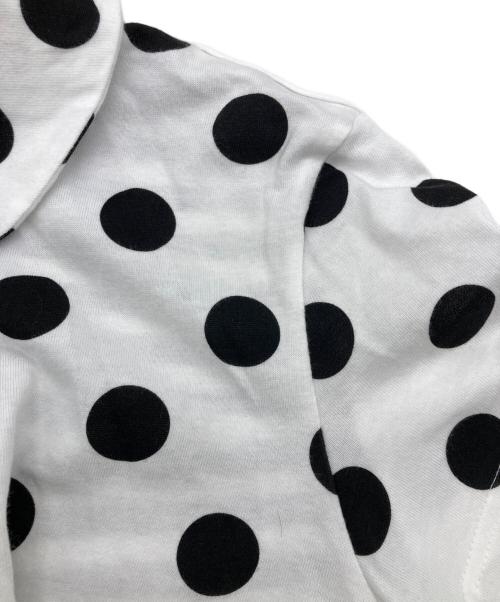 TAO COMME des GARCONS（タオ コムデギャルソン）TAO COMME des GARCONS (タオ コムデギャルソン) AD2023　丸襟ドット半袖シャツ ホワイト×ブラック サイズ:Mの古着・服飾アイテム