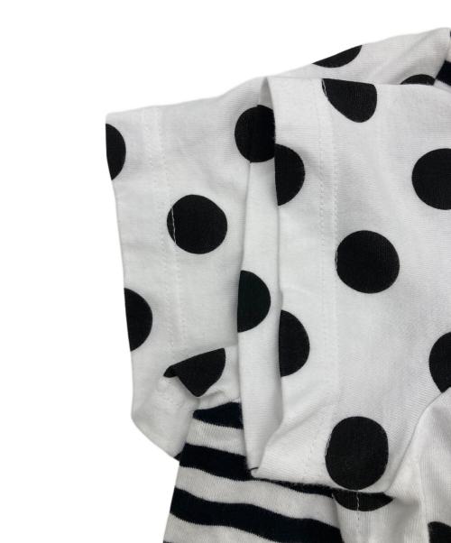 TAO COMME des GARCONS（タオ コムデギャルソン）TAO COMME des GARCONS (タオ コムデギャルソン) AD2023　丸襟ドット半袖シャツ ホワイト×ブラック サイズ:Mの古着・服飾アイテム