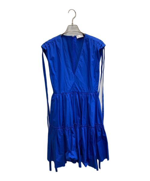 RED VALENTINO（レッドヴァレンティノ）RED VALENTINO (レッドヴァレンティノ) ポプリンミニドレス ブルー サイズ:Mの古着・服飾アイテム