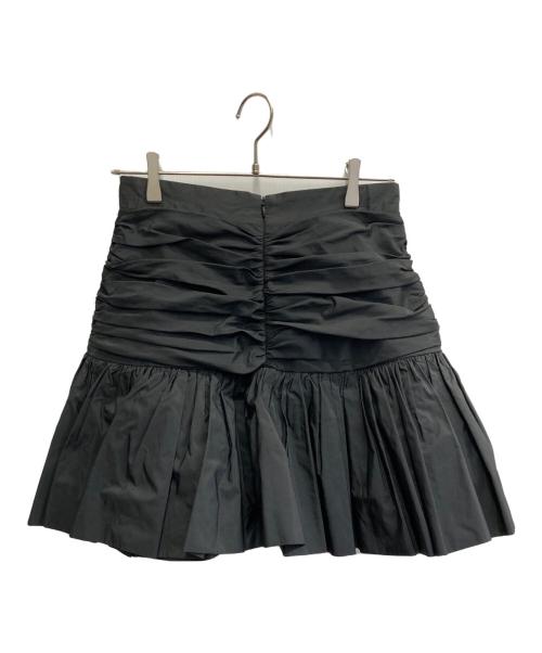 PatouPatou（パトゥ）PatouPatou (パトゥ) リサイクルファイユ ラッフル ミニスカート ブラック サイズ:38の古着・服飾アイテム
