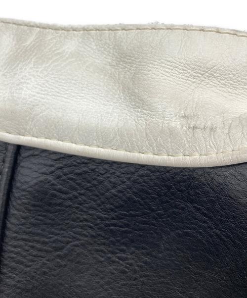 VANSON（バンソン）VANSON (バンソン) RJP シングルライダースレザージャケット ブラック×レッド サイズ:36の古着・服飾アイテム