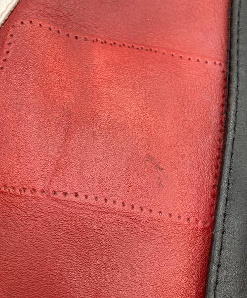 VANSON（バンソン）VANSON (バンソン) RJP シングルライダースレザージャケット ブラック×レッド サイズ:36の古着・服飾アイテム