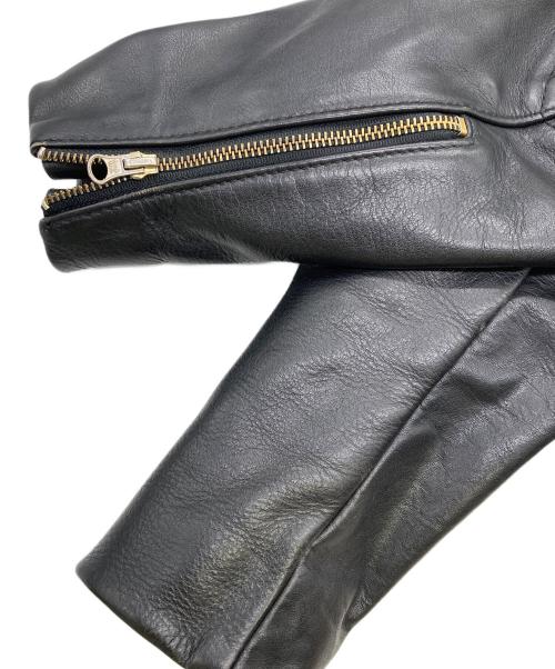 VANSON（バンソン）VANSON (バンソン) RJP シングルライダースレザージャケット ブラック×レッド サイズ:36の古着・服飾アイテム