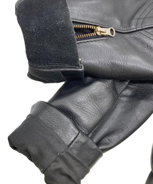 VANSON（バンソン）VANSON (バンソン) RJP シングルライダースレザージャケット ブラック×レッド サイズ:36の古着・服飾アイテム