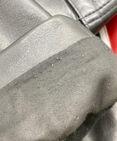 VANSON（バンソン）VANSON (バンソン) RJP シングルライダースレザージャケット ブラック×レッド サイズ:36の古着・服飾アイテム