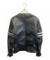 VANSON (バンソン) RJP シングルライダースレザージャケット ブラック×レッド サイズ:36：35000円