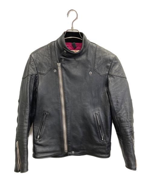 ADDICT CLOTHES（アディクト クローズ）ADDICT CLOTHES (アディクト クローズ)  AD-04 RESISTANCE JACKET (SHEEP)　ダブルライダースジャケット ブラック サイズ:38の古着・服飾アイテム