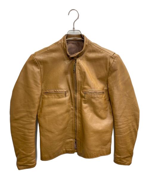 HARLEY-DAVIDSON（ハーレーダビッドソン）HARLEY-DAVIDSON (ハーレーダビッドソン) 70S AMFタグ 　シングルライダースレザージャケット ブラウン サイズ:38の古着・服飾アイテム