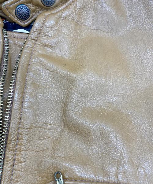 HARLEY-DAVIDSON（ハーレーダビッドソン）HARLEY-DAVIDSON (ハーレーダビッドソン) 70S AMFタグ 　シングルライダースレザージャケット ブラウン サイズ:38の古着・服飾アイテム