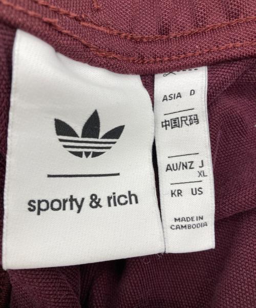 adidas（アディダス）adidas (アディダス) Sporty & Rich (スポーティーアンドリッチ) TRACKPANT マルーン ボルドー サイズ:XLの古着・服飾アイテム