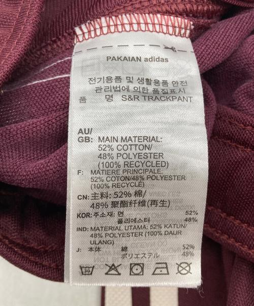 adidas（アディダス）adidas (アディダス) Sporty & Rich (スポーティーアンドリッチ) TRACKPANT マルーン ボルドー サイズ:XLの古着・服飾アイテム