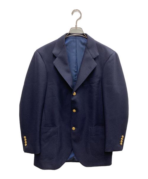 BEAMS F（ビームスエフ）BEAMS F (ビームスエフ) HANDMADE WILLIAM HALSTEAD ウール ブレザー ネイビー サイズ:50の古着・服飾アイテム