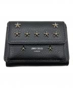 JIMMY CHOOジミーチュウ）の古着「スタースタッズ 三つ折り財布」｜ブラック