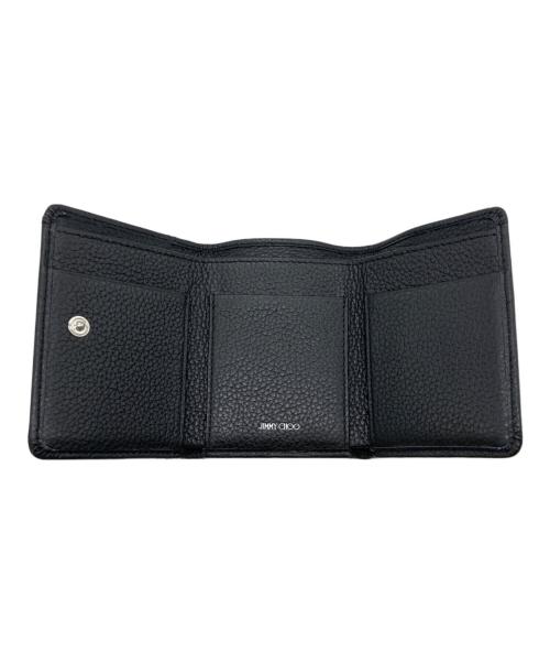 JIMMY CHOO（ジミーチュウ）JIMMY CHOO (ジミーチュウ) スタースタッズ 三つ折り財布 ブラックの古着・服飾アイテム