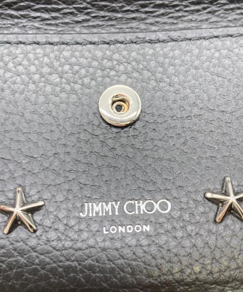 JIMMY CHOO（ジミーチュウ）JIMMY CHOO (ジミーチュウ) スタースタッズ 三つ折り財布 ブラックの古着・服飾アイテム