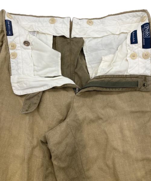 POLO RALPH LAUREN（ポロ・ラルフローレン）POLO RALPH LAUREN (ポロ・ラルフローレン) イタリア製 リネンパンツ ベージュ サイズ:32の古着・服飾アイテム