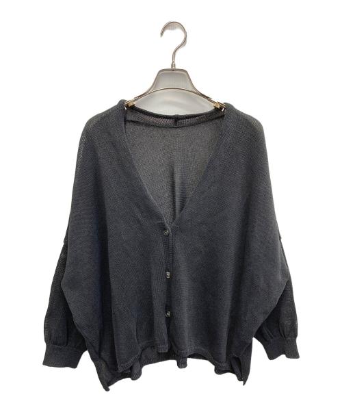 Spick and Span（スピック＆スパン）Spick and Span (スピック＆スパン) ペーパーヤーンカーディガン ブラック サイズ:FREEの古着・服飾アイテム