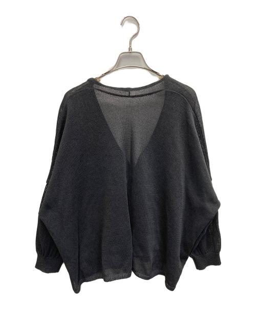Spick and Span（スピック＆スパン）Spick and Span (スピック＆スパン) ペーパーヤーンカーディガン ブラック サイズ:FREEの古着・服飾アイテム