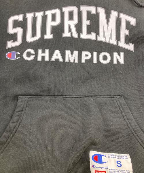 Champion（チャンピオン）Champion (チャンピオン) SUPREME (シュプリーム) 17SS HOODED SWEATSHIRT ブラック サイズ:Sの古着・服飾アイテム