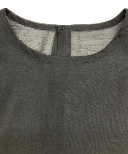 Whim Gazette（ウィムガゼット）Whim Gazette (ウィムガゼット) オーガンジーパフブラウス ブラック サイズ:FREEの古着・服飾アイテム