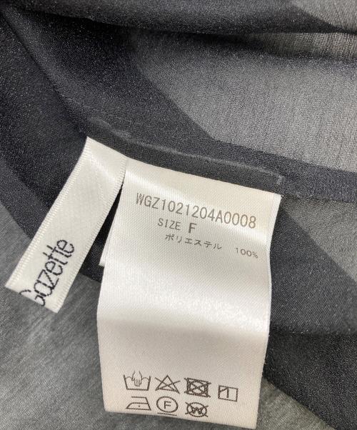 Whim Gazette（ウィムガゼット）Whim Gazette (ウィムガゼット) オーガンジーパフブラウス ブラック サイズ:FREEの古着・服飾アイテム