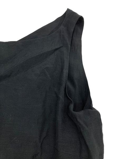 MORTINIQUE（マルティニーク）MORTINIQUE (マルティニーク) トリアセリネンワンピース ブラック サイズ:FREEの古着・服飾アイテム