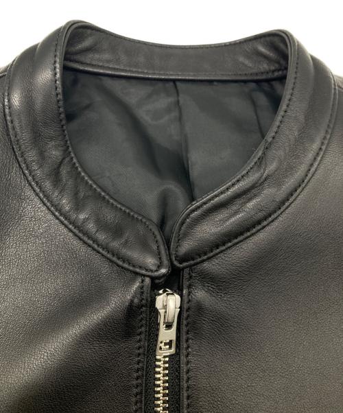 LIDnM（リドム）LIDnM (リドム) ラムレザーシングルライダースジャケット ブラック サイズ:Mの古着・服飾アイテム
