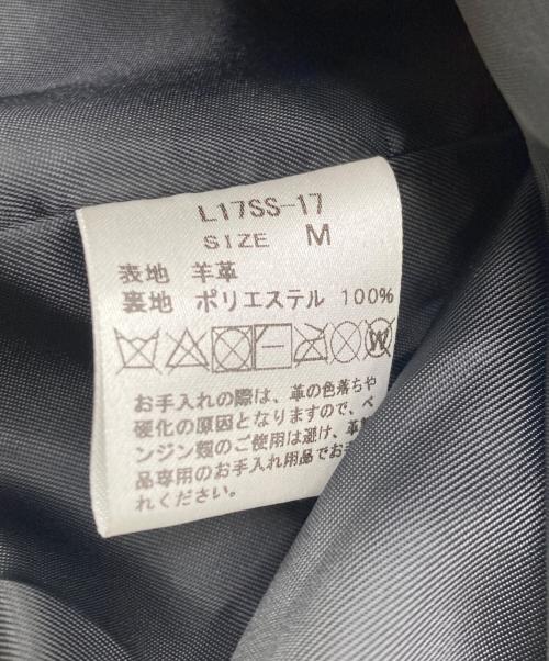 LIDnM（リドム）LIDnM (リドム) ラムレザーシングルライダースジャケット ブラック サイズ:Mの古着・服飾アイテム