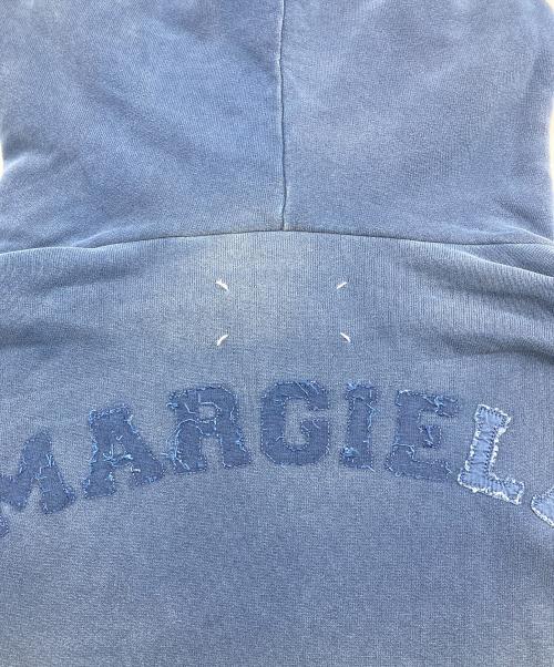 Maison Margiela（メゾンマルジェラ）Maison Margiela (メゾンマルジェラ) 23SS バックワッペンデストロイ加工プルオーバーパーカー ネイビー サイズ:Mの古着・服飾アイテム
