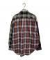 KATHARINE HAMNETT (キャサリンハムネット) CHECK MULTI FABRIC SHIRT ブラウン×ネイビー サイズ:M：8000円