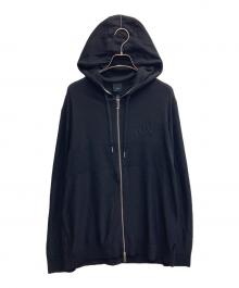 ARMANI EXCHANGE（アルマーニ エクスチェンジ）の古着「ジップパーカー」｜ブラック
