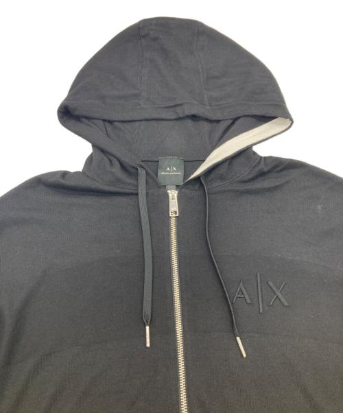 ARMANI EXCHANGE（アルマーニ エクスチェンジ）ARMANI EXCHANGE (アルマーニ エクスチェンジ) ジップパーカー ブラック サイズ:XLの古着・服飾アイテム