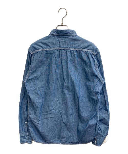 MOMOTARO JEANS（桃太郎ジーンズ）MOMOTARO JEANS (桃太郎ジーンズ) トリプルステッチデニムシャツ スカイブルー サイズ:40の古着・服飾アイテム