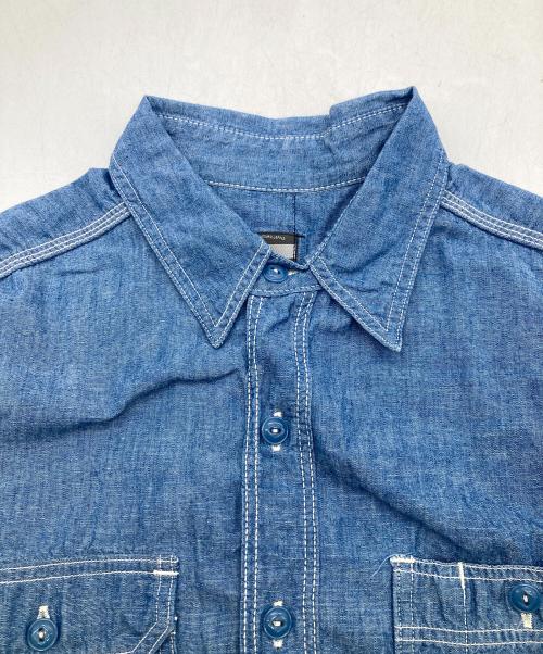 MOMOTARO JEANS（桃太郎ジーンズ）MOMOTARO JEANS (桃太郎ジーンズ) トリプルステッチデニムシャツ スカイブルー サイズ:40の古着・服飾アイテム