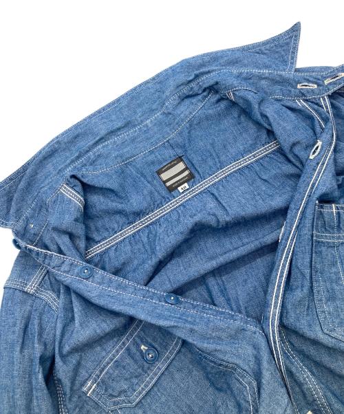 MOMOTARO JEANS（桃太郎ジーンズ）MOMOTARO JEANS (桃太郎ジーンズ) トリプルステッチデニムシャツ スカイブルー サイズ:40の古着・服飾アイテム
