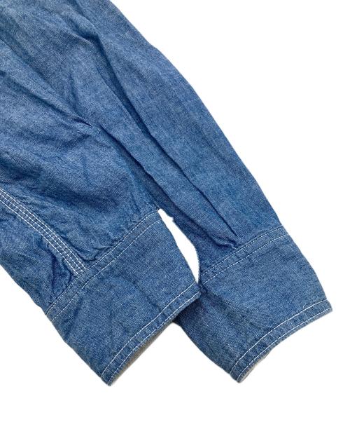MOMOTARO JEANS（桃太郎ジーンズ）MOMOTARO JEANS (桃太郎ジーンズ) トリプルステッチデニムシャツ スカイブルー サイズ:40の古着・服飾アイテム
