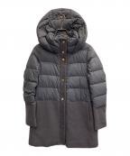 HERNOヘルノ）の古着「ウール×ダウン フーデットダウンコート/Wool x down hooded down coa」｜グレー