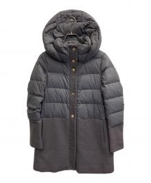 HERNO（ヘルノ）の古着「ウール×ダウン フーデットダウンコート/Wool x down hooded down coa」｜グレー