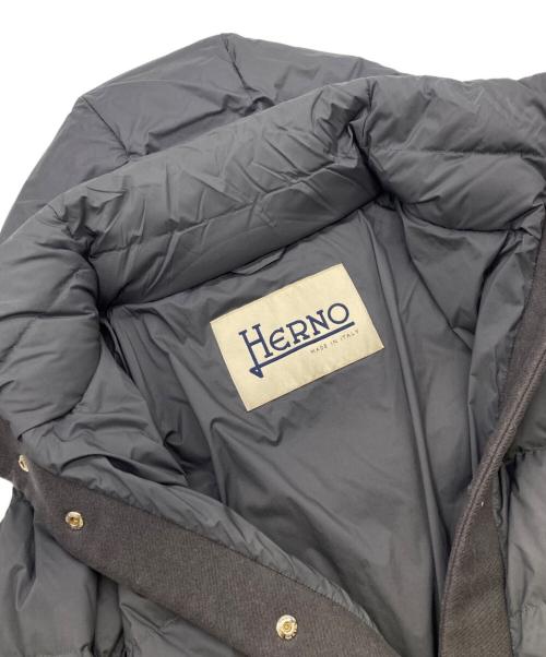 HERNO（ヘルノ）HERNO (ヘルノ) ウール×ダウン フーデットダウンコート/Wool x down hooded down coa グレー サイズ:38の古着・服飾アイテム