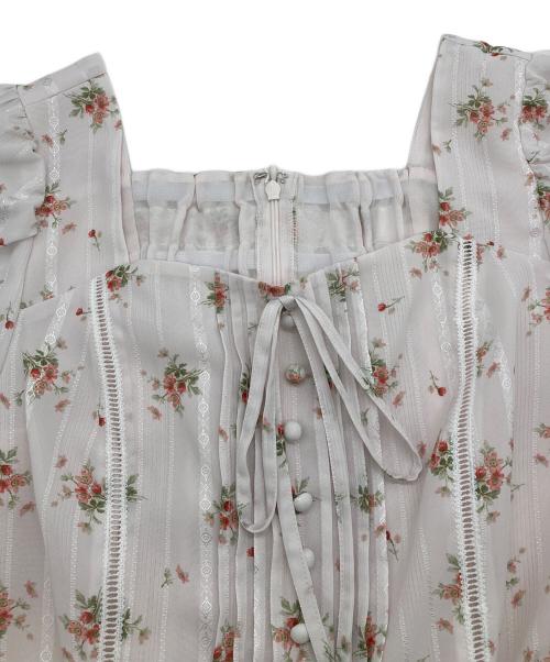 LAURA ASHLEY（ローラ アシュレイ）LAURA ASHLEY (ローラ アシュレイ) フリルスリーブブラウス ピンク サイズ:1の古着・服飾アイテム
