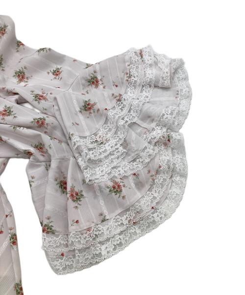 LAURA ASHLEY（ローラ アシュレイ）LAURA ASHLEY (ローラ アシュレイ) フリルスリーブブラウス ピンク サイズ:1の古着・服飾アイテム