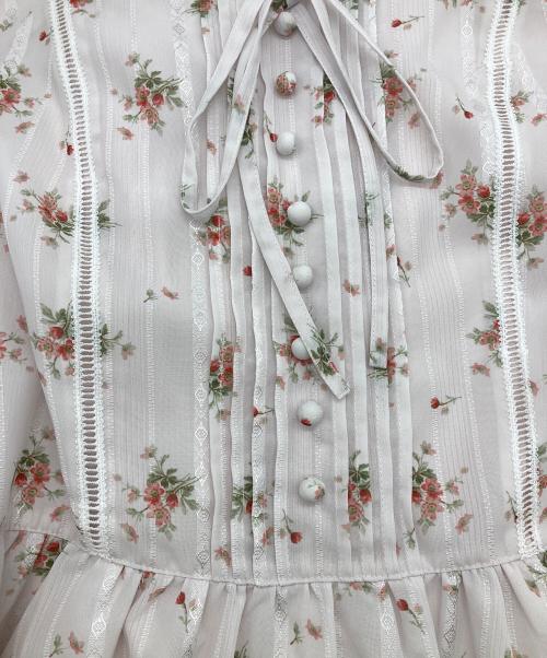 LAURA ASHLEY（ローラ アシュレイ）LAURA ASHLEY (ローラ アシュレイ) フリルスリーブブラウス ピンク サイズ:1の古着・服飾アイテム