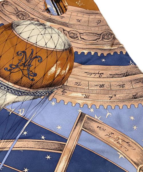 manipuri（マニプリ）manipuri (マニプリ) プラネタリウムスカーフ ネイビー×ベージュの古着・服飾アイテム