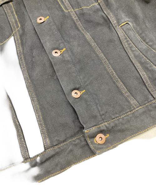 HARLEY-DAVIDSON（ハーレーダビッドソン）HARLEY-DAVIDSON (ハーレーダビッドソン) バッグ刺繍デニムジャケット ブラック サイズ:Lの古着・服飾アイテム