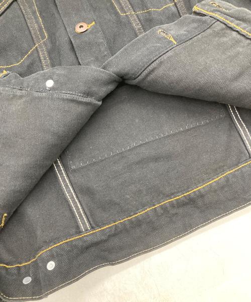 HARLEY-DAVIDSON（ハーレーダビッドソン）HARLEY-DAVIDSON (ハーレーダビッドソン) バッグ刺繍デニムジャケット ブラック サイズ:Lの古着・服飾アイテム