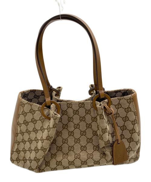 GUCCI（グッチ）GUCCI (グッチ) 94898　GGキャンバス トートバッグ ベージュの古着・服飾アイテム