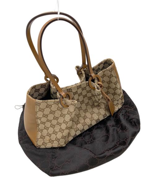 GUCCI（グッチ）GUCCI (グッチ) 94898　GGキャンバス トートバッグ ベージュの古着・服飾アイテム