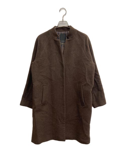 NOMBRE IMPAIR（ノンブルアンペール）NOMBRE IMPAIR (ノンブルアンペール) スタンドカラー コクーンコート ブラウン サイズ:FREEの古着・服飾アイテム